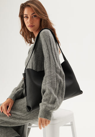 Faux Leather Tote Bag