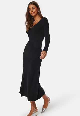Knitted Rouched Midi Dress
