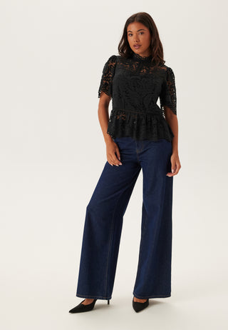 Peplum Cotton Lace Blouse