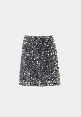 Sequin Velvet Mini Skirt