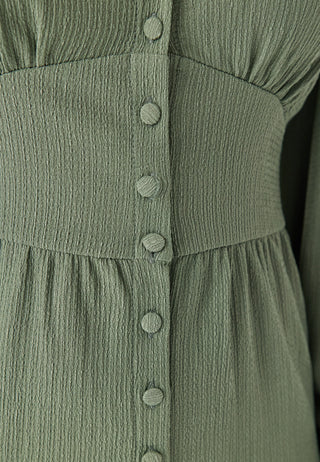 Structure Button Midi Dress