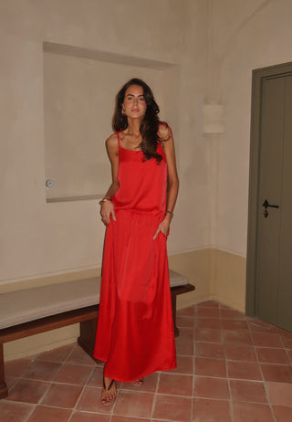 CC Viscose Maxi Satin Skirt