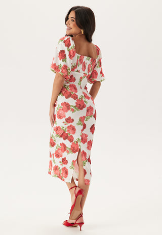 Volume Sleeve Midi Dress