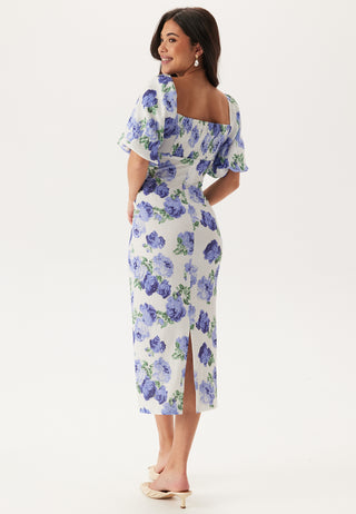 Volume Sleeve Midi Dress