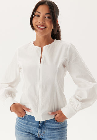 Zip Cotton Blouse
