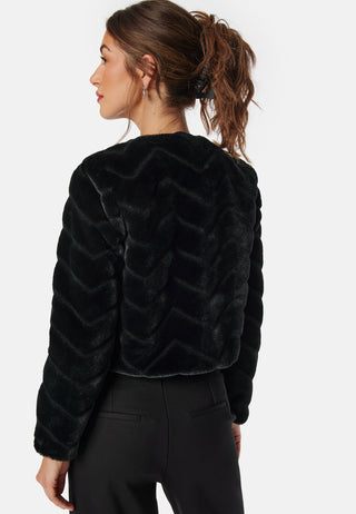 Short Party Faux Fur Jacket