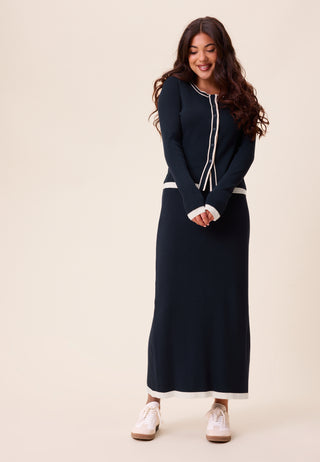 Contrast Knitted Cardigan