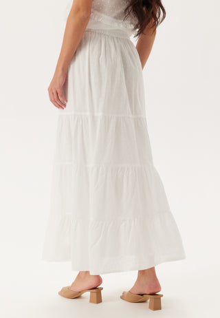 Cotton Dobby Dot Maxi Skirt