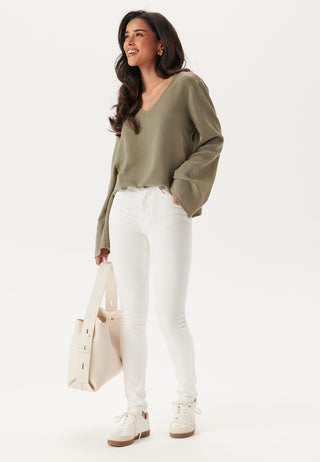 Linen Wide Sleeve Blouse