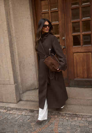 Long Wool Blend Coat