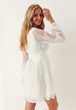 Tie Back L/S Chiffon Dress