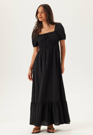 square neck cotton maxi dress 'Brynn' Cotton Square Neck Maxi Dress in Blue
