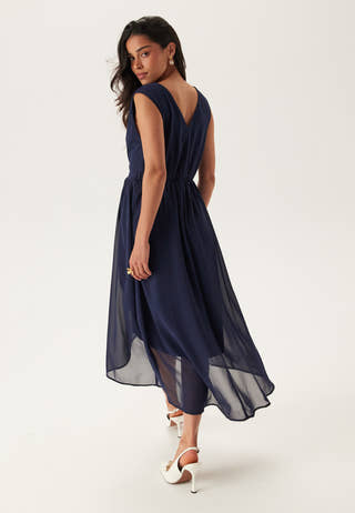 High-Low Sleeveless Chiffon Dress