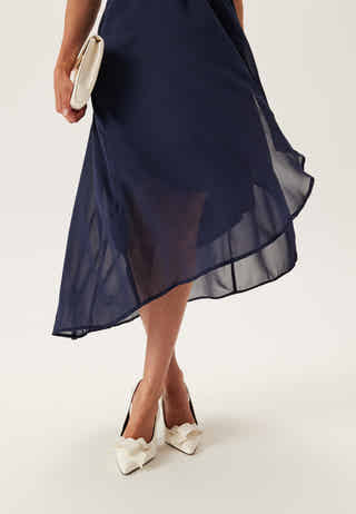 High-Low Sleeveless Chiffon Dress