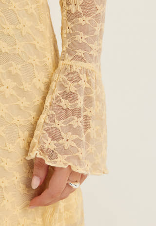 Square Neck Lace Dress