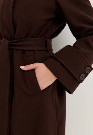 High Neck Midi Coat