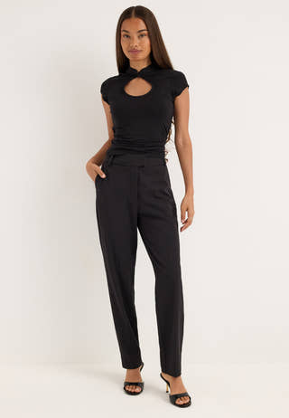 High Waist Slackers Black