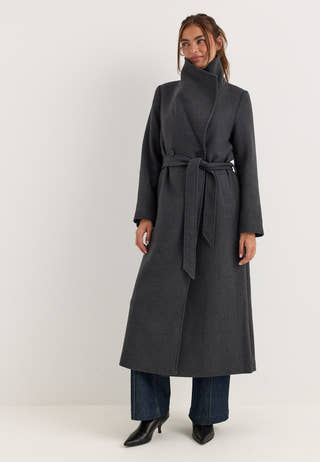Long Wool Blend Coat