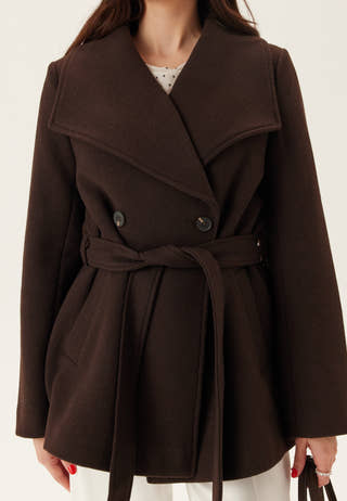 Short Wool Blend Coat