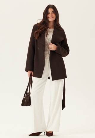Short Wool Blend Coat