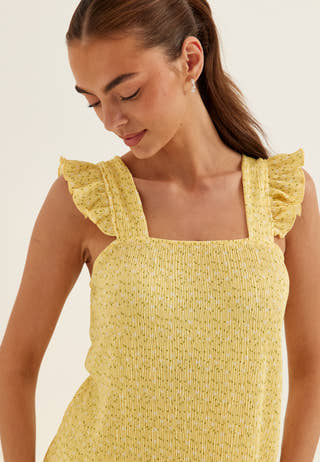 Pcflora Strap Flounce Dress