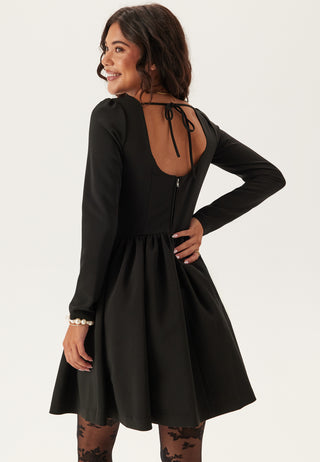 Volume Skirt Long Sleeve Mini Dress
