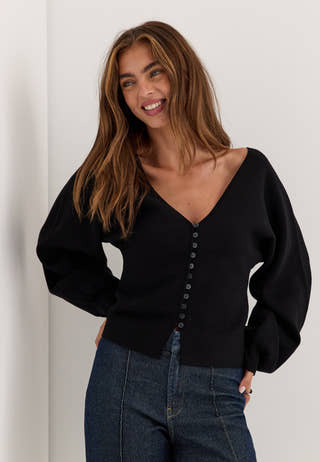Knitted Cardigan Black