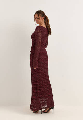 Lace Ankle Dress Red