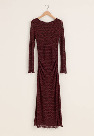Lace Ankle Dress Red