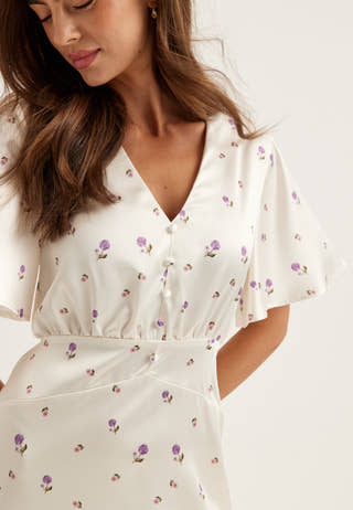 Satin Scarf Maxi Dress