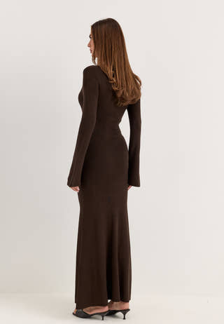 Knitted Dress Brown