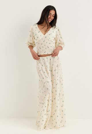 V-neck Smock Top