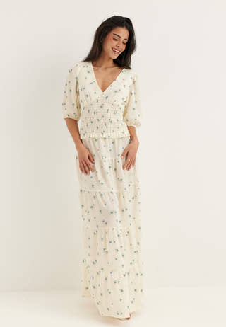 V-neck Smock Top