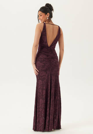 Deep Waterfall Mermaid Gown