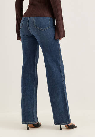High Straight Leg Jeans Blue