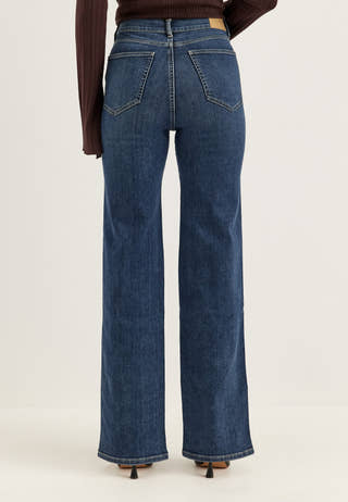 High Straight Leg Jeans Blue