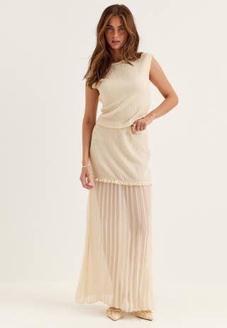Strucure Combined Maxi Skirt