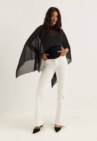 Sheer Chiffon Cape