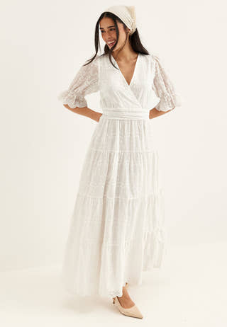 Broderie Anglaise Maxi Dress