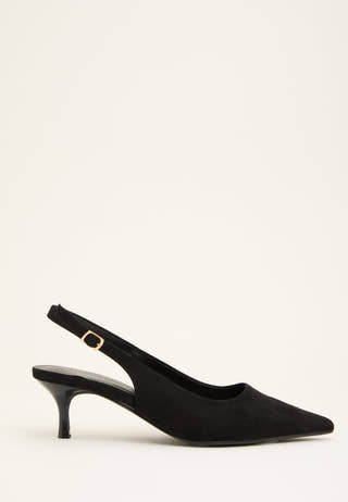 Pointy Slingback Black