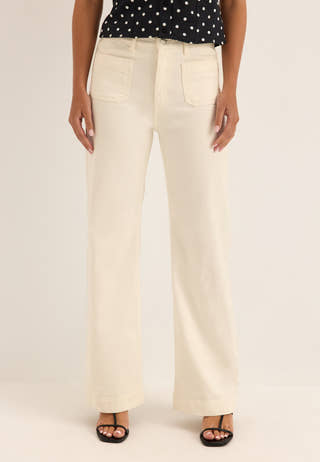 Front Pocket Jeans White