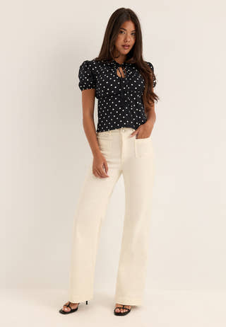 Front Pocket Jeans White