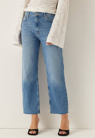 High Straight Ankle Jeans