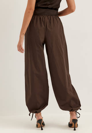 Tie Detail Cotton Trousers