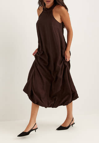 Halter Neck Balloon Dress