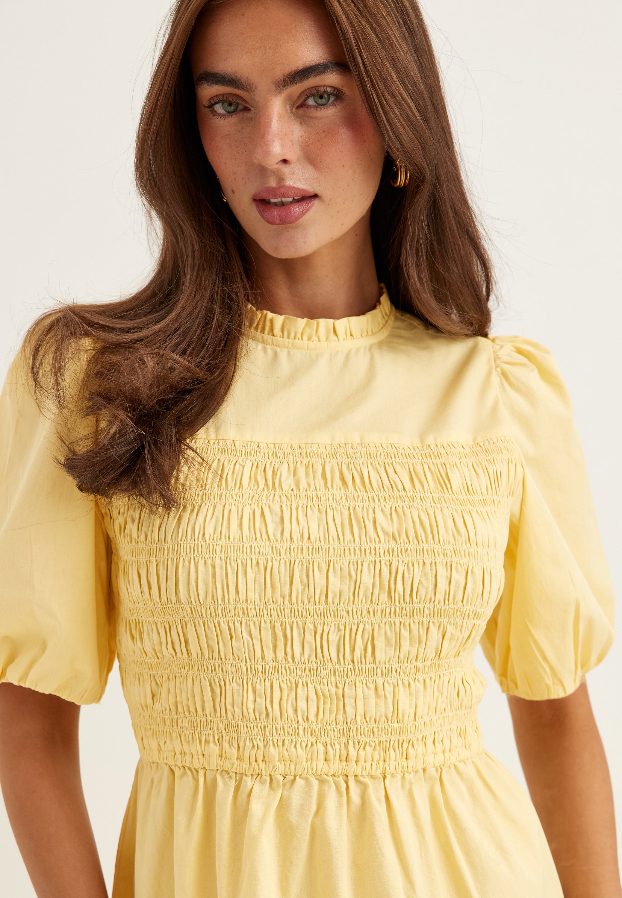 cotton short sleeve dresses Jsaierl Cotton Linen Dresses Women Short Sleeve Summer Plus Size Midi Dress Cute Solid Color V Neck Dress Lightweight Beachy Dresses 2023