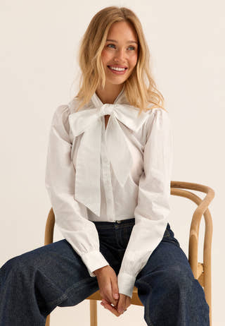Tie Detail Blouse White