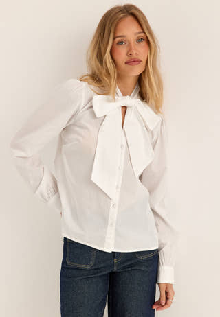 Tie Detail Blouse White