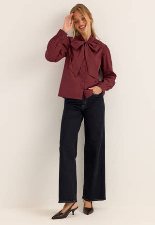 Tie Detail Blouse Orange