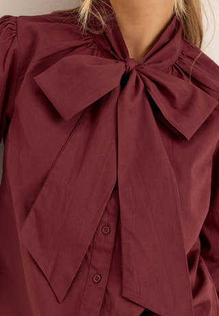 Tie Detail Blouse Orange
